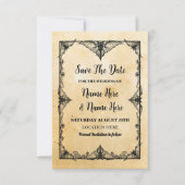 Save The Date ゴシックフレーム ハロウィーンバット セーブザデート (正面)