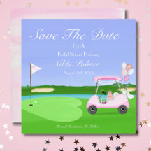 Save The Date ゴルフ ウェディング ゴルフ ウェディング シャワー ブランチ