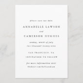 Save the Date | シンプルで上品な結婚式 セーブザデート (正面)