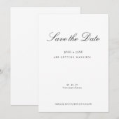 Save the Date シンプル モダン ミニマル セーブザデート (正面/裏面)