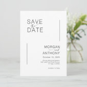 Save the Date シンプル Photo白黒 セーブザデート (スタンド正面)