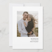 Save the Date シンプル Photo白黒 セーブザデート (裏面)