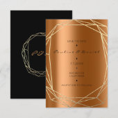 Save The Date ダイヤモンド ゴールド コーラル ブラック モノグラム セーブザデート (正面/裏面)