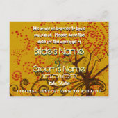 Save the Date – ツリーの渦巻き旋回 –  案内ポストカード (裏面)