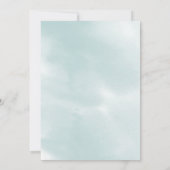 SAVE THE DATE | ティールグリーンの水彩画 招待状 (裏面)