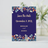 Save the Date ネイビーブルーの花 セーブザデート (スタンド正面)