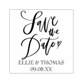 Save the Date ハンドスクリプト ハート ラバースタンプ (インプリント)