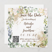 Save the Date ハーブデザイン 招待状 (正面/裏面)