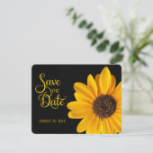 〈Save the Date〉、パーソナライズされたひまわり 招待状 (スタンド正面)