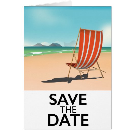 Save the Date ビンテージ ビーチ チェア (正面)