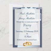 Save The Date ビンテージ ライトハウス 招待状 (正面)