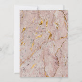 Save The Date | ピンクとゴールドの大理石 セーブザデート (裏面)