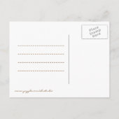 SAVE THE DATE ピンクとブラウンの上品なポストカード 案内ポストカード (裏面)