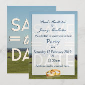 Save the Date フィールド 招待状 (正面/裏面)