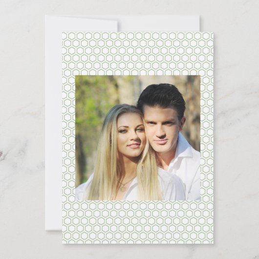 Save the Date フォトテンプレート 水彩リース アート 招待状 (裏面)