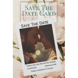 Save the Date フォト ウェディングカード|オリジナル