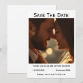 Save the Date フォト ウェディングカード|オリジナル (正面/裏面)