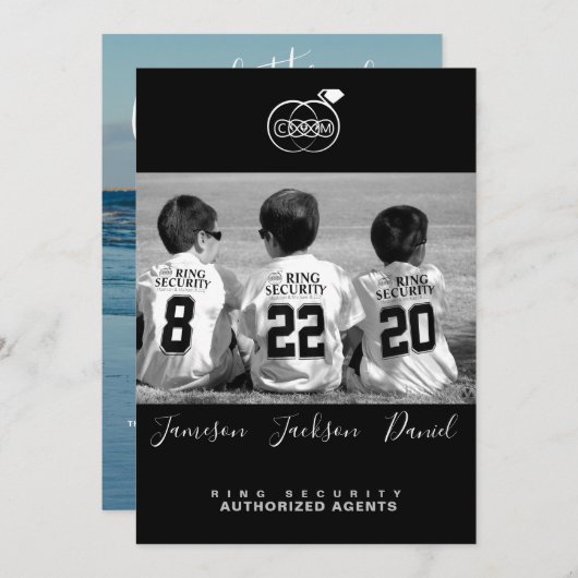 Save the Date フォト カード (正面/裏面)