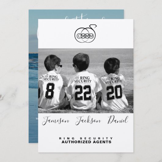 Save the Date フォト カード (正面/裏面)