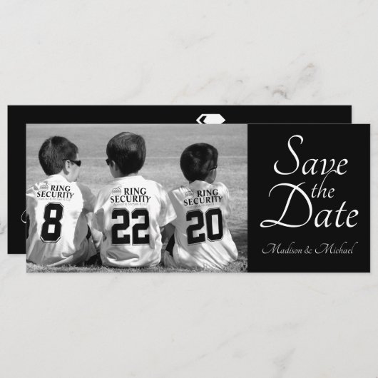 Save the Date フォト カード (正面/裏面)