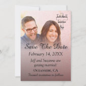 Save The Date フォト ブルーシュ フィルター 結婚式告知 セーブザデート (正面)