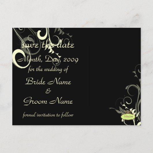 Save the Date フォト ポストカード (裏面)