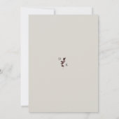 Save the Date フラワーの水彩紙テクスチャ セーブザデート (裏面)