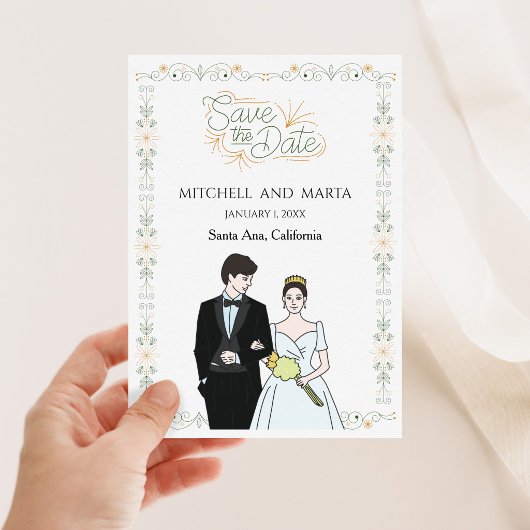 Save The Date フラワーズ 招待状