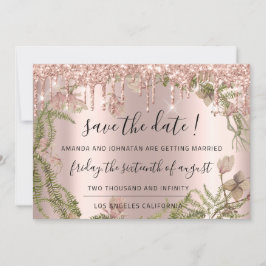 Save The Date ブラックローズ フラワール ウッドランド ドリップス セーブザデート