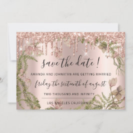 Save The Date ブラックローズ フラワール ウッドランド ドリップス セーブザデート