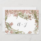 Save The Date ブラックローズ フローラル ウッドランド ドリップス セーブザデート (裏面)