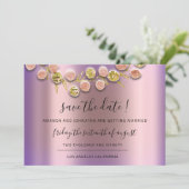 Save The Date ブラック リース ローズ ゴールド パープル セーブザデート (スタンド正面)