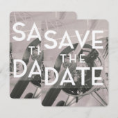 Save the Date プロップ飛行機 (正面/裏面)
