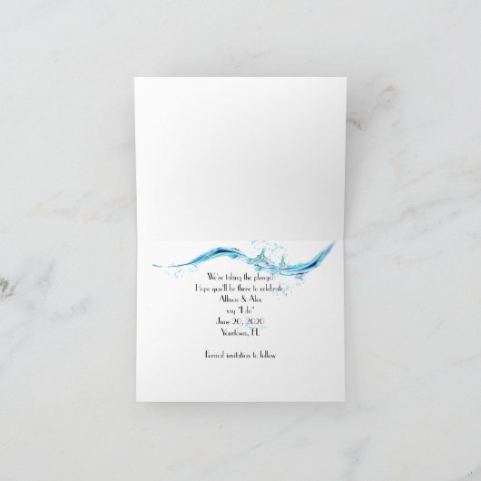 Save The Date-ベビーの呼気写真フレーム 案内状 (内部)