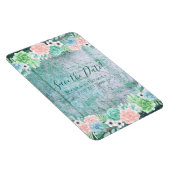 Save the Date!ボヘミアンスタイルの多肉植物とジオメトリックフレーム マグネット (右側)