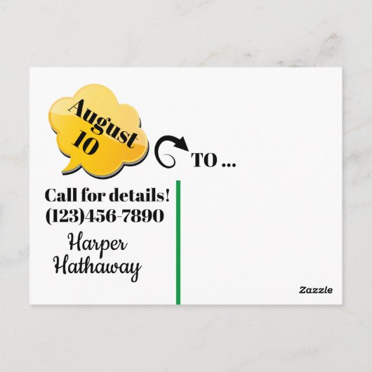  SAVE THE DATE ポストカード (裏面)