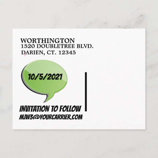 SAVE THE DATE ポストカード (裏面)