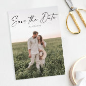 Save The Date ポストカード - シンプルな手書き風フォント