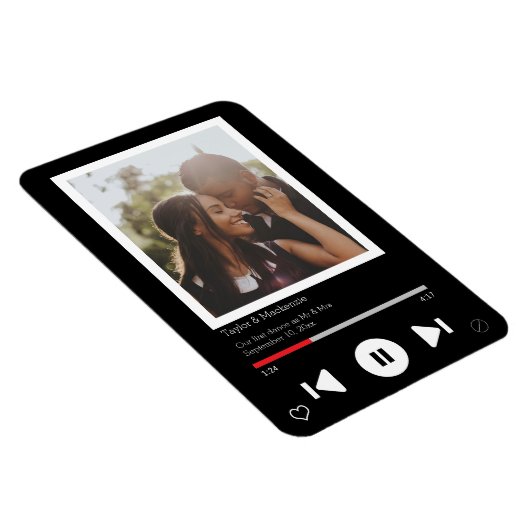 Save The Date ミュージックプレーヤー ファーストダンス フォト マグネット (右側)