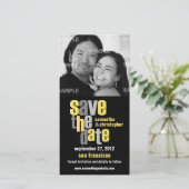 Save The Date モダン Photo Cardと入力 セーブザデート (スタンド正面)