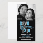 Save The Date モダン Photo Cardと入力 セーブザデート (正面/裏面)
