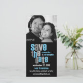 Save The Date モダン Photo Cardと入力 セーブザデート (スタンド正面)
