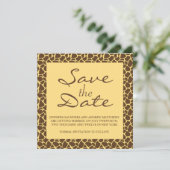 Save the Date モノグラム サファリ ウェディング 招待状 (スタンド正面)