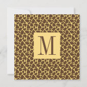 Save the Date モノグラム サファリ ウェディング 招待状 (裏面)