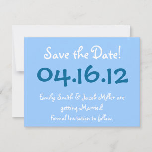 Save the Date ライトブルー セーブザデート