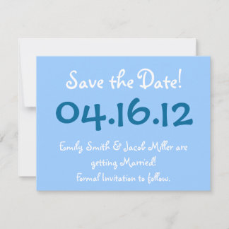 Save the Date ライトブルー セーブザデート