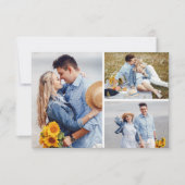 Save The Date ラスティックターコイズフェザーアロー写真 招待状 (正面)