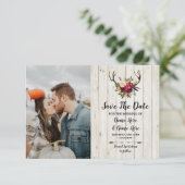 Save The Date ラスティック アントラーズ 鹿 花の写真 セーブザデート (スタンド正面)