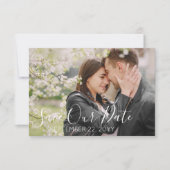 Save The Date ラスティック サザン コットン ウェディング フォト 招待状 (正面)