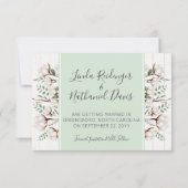 Save The Date ラスティック サザン コットン ウェディング フォト 招待状 (裏面)